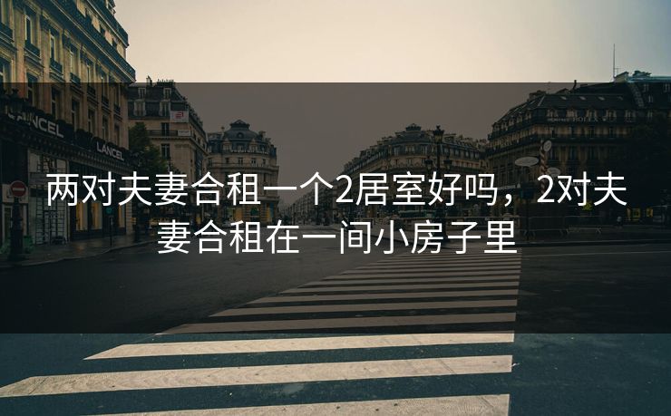 两对夫妻合租一个2居室好吗，2对夫妻合租在一间小房子里